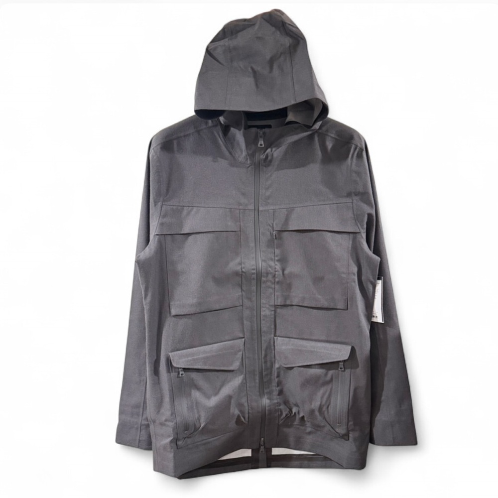 RHONE Grey Commuter Water Resistant Hooded Field Coat Size Men’s Medium (NWT) - Picture 3 of 10